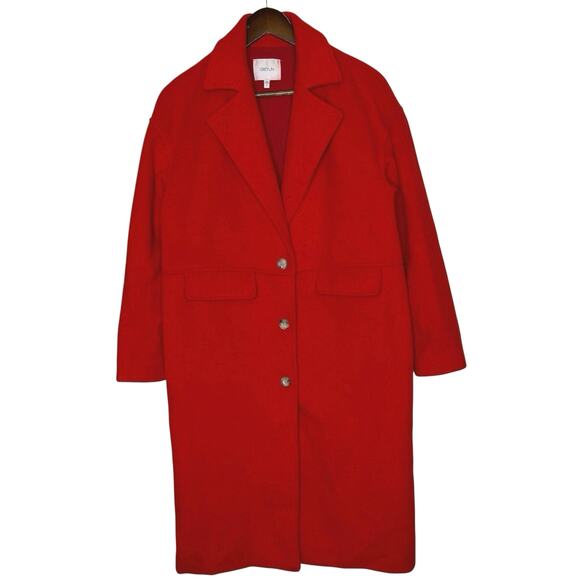 Greylin Josefa Wool Blend Coat Red Anthropologie size Medium - Picture 2 of 6
